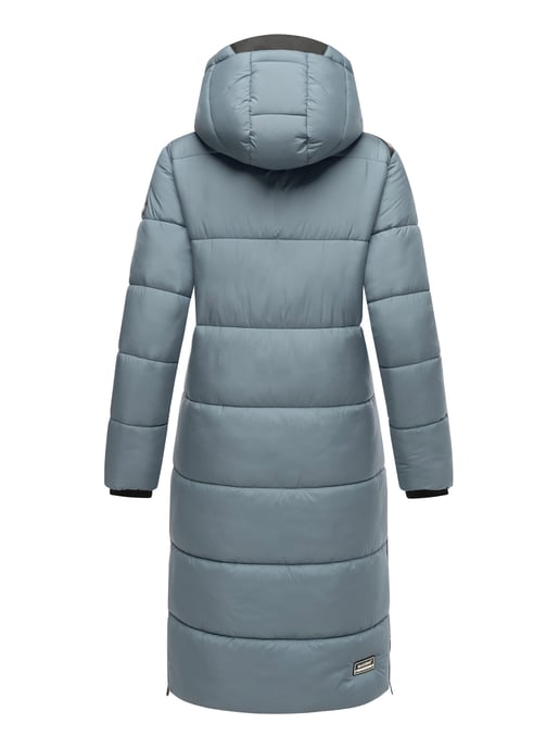 Marikoo Damen Winterjacke – Lange Steppjacke mit abnehmbarer Kapuze - Image 6