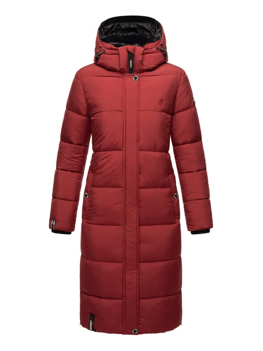 Marikoo Damen Winterjacke – Lange Steppjacke mit abnehmbarer Kapuze - Image 2