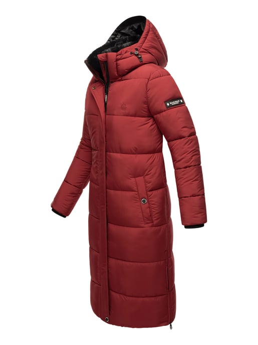 Marikoo Damen Winterjacke – Lange Steppjacke mit abnehmbarer Kapuze - Image 3