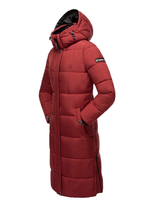Marikoo Damen Winterjacke – Lange Steppjacke mit abnehmbarer Kapuze - Image 4