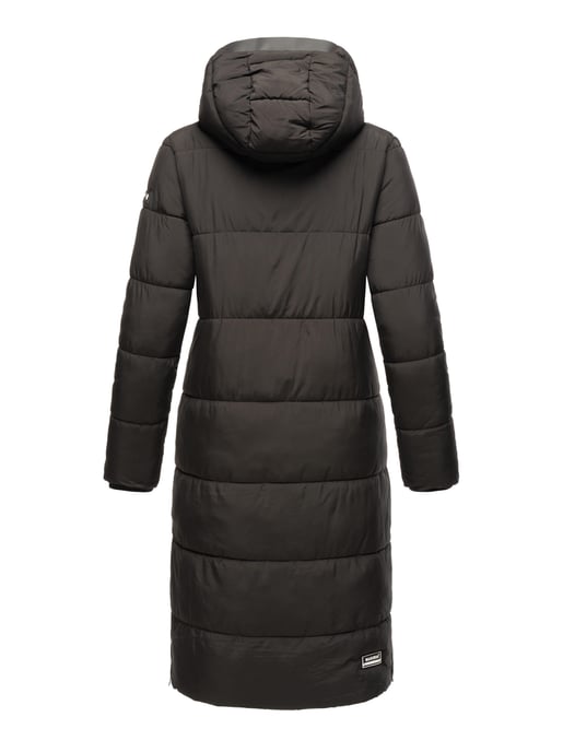Marikoo Damen Winterjacke – Lange Steppjacke mit abnehmbarer Kapuze - Image 4