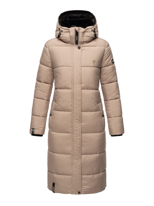 Marikoo Damen Winterjacke – Lange Steppjacke mit abnehmbarer Kapuze - Image 2