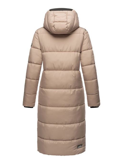 Marikoo Damen Winterjacke – Lange Steppjacke mit abnehmbarer Kapuze - Image 4