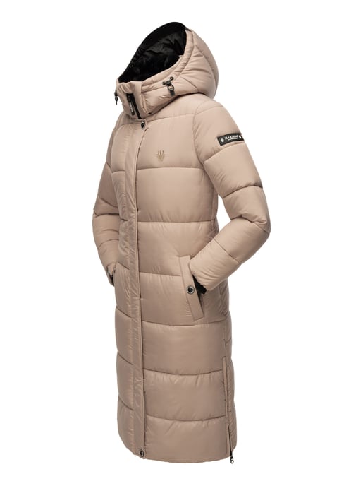 Marikoo Damen Winterjacke – Lange Steppjacke mit abnehmbarer Kapuze - Image 6