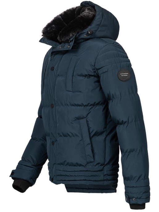 Alessandro Salvarini Herren Winterjacke AS-281 mit Teddyfell & abnehmbarer Kapuze - Image 4