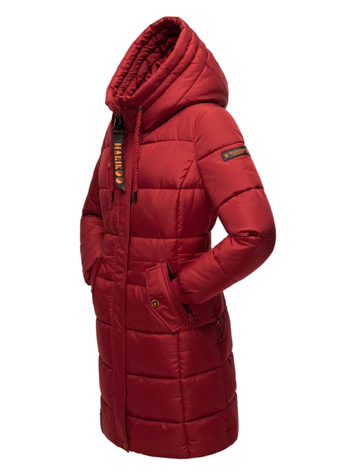 Marikoo Damen Winterjacke – Lange Steppjacke mit Kapuze & vielen Taschen - Image 4