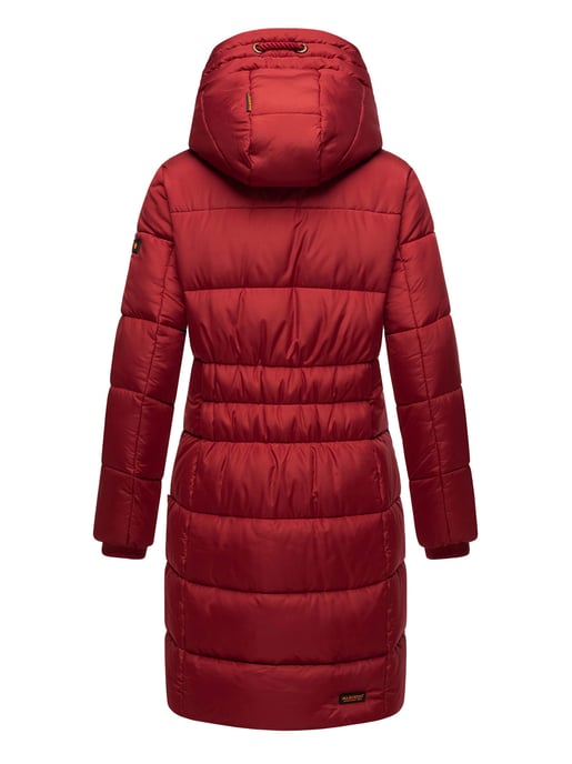 Marikoo Damen Winterjacke – Lange Steppjacke mit Kapuze & vielen Taschen - Image 5