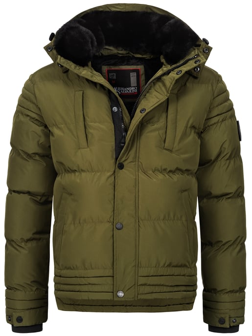 Alessandro Salvarini Herren Winterjacke AS-281 mit Teddyfell & abnehmbarer Kapuze - Image 1