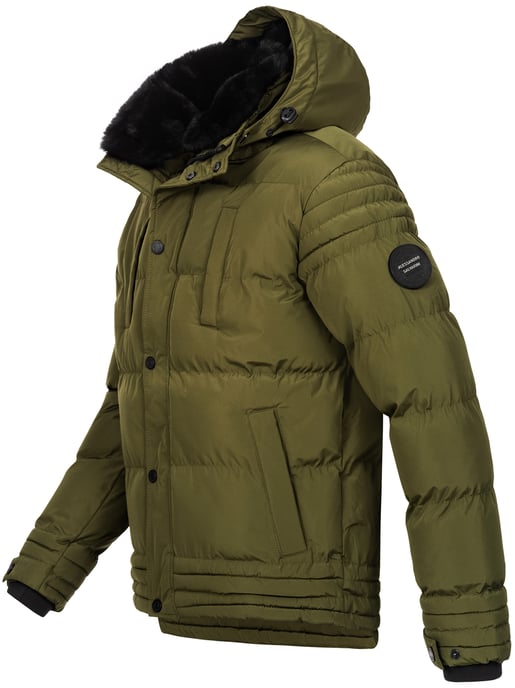 Alessandro Salvarini Herren Winterjacke AS-281 mit Teddyfell & abnehmbarer Kapuze - Image 4