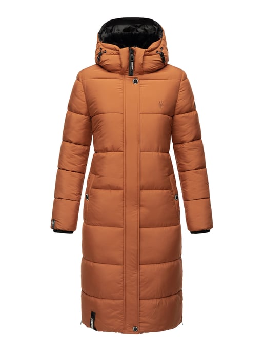 Marikoo Damen Winterjacke – Lange Steppjacke mit abnehmbarer Kapuze - Image 2