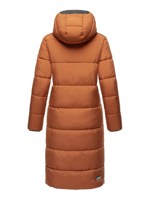 Marikoo Damen Winterjacke – Lange Steppjacke mit abnehmbarer Kapuze - Image 4
