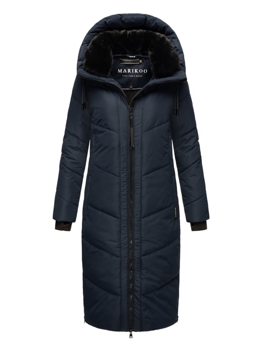 Marikoo Damen Winterjacke Nadaree – lang, warm & mit Kapuze - Image 1