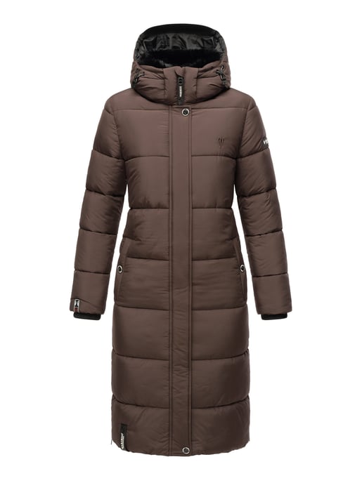 Marikoo Damen Winterjacke – Lange Steppjacke mit abnehmbarer Kapuze - Image 2