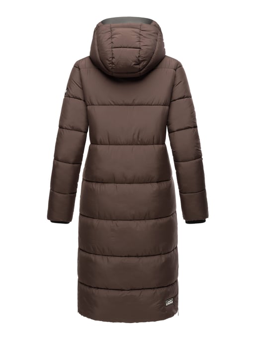 Marikoo Damen Winterjacke – Lange Steppjacke mit abnehmbarer Kapuze - Image 4