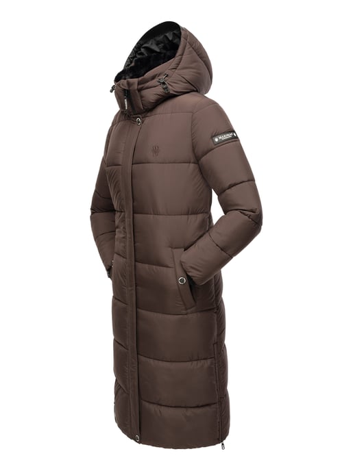 Marikoo Damen Winterjacke – Lange Steppjacke mit abnehmbarer Kapuze - Image 6