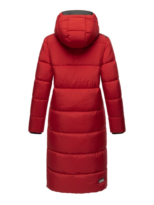 Marikoo Damen Winterjacke – Lange Steppjacke mit abnehmbarer Kapuze - Image 3
