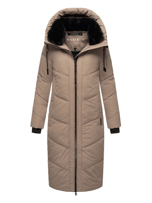 Marikoo Damen Winterjacke Nadaree – lang, warm & mit Kapuze - Image 1