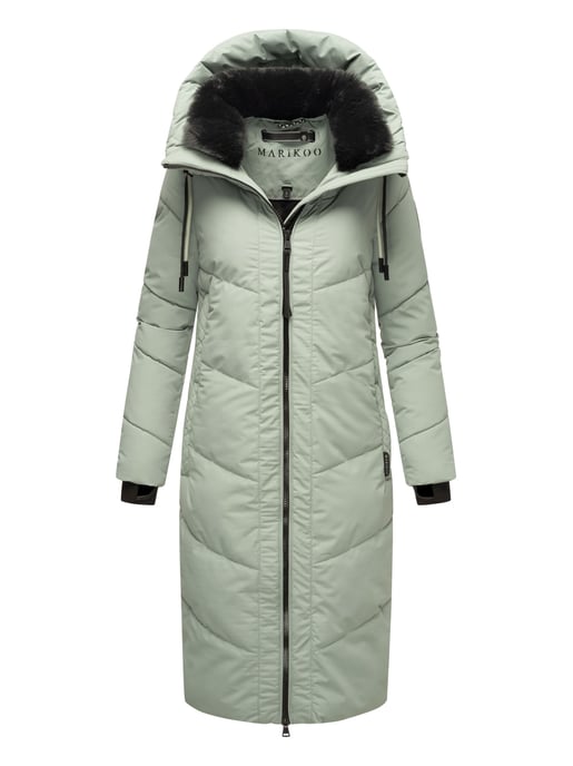 Marikoo Damen Winterjacke Nadaree – lang, warm & mit Kapuze - Image 1