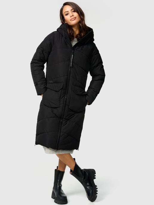 Marikoo Damen Winterjacke Tomomii – lang, warm & mit Kapuze - Image 6