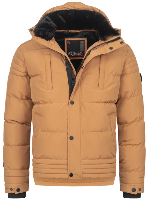 Alessandro Salvarini Herren Winterjacke AS-281 mit Teddyfell & abnehmbarer Kapuze - Image 1
