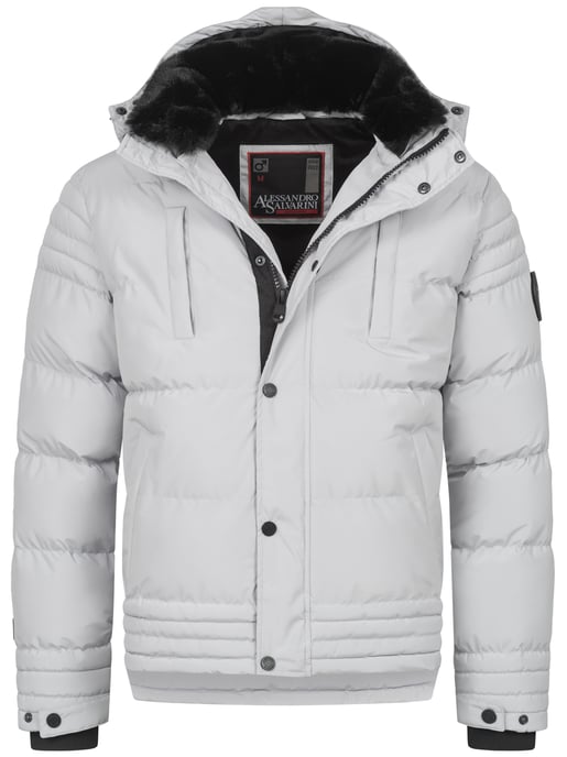 Alessandro Salvarini Herren Winterjacke AS-281 mit Teddyfell & abnehmbarer Kapuze - Image 1