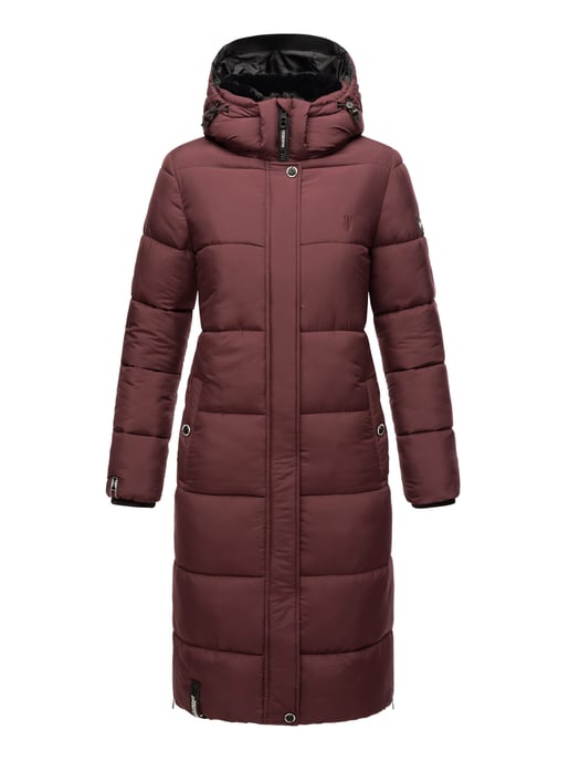 Marikoo Damen Winterjacke – Lange Steppjacke mit abnehmbarer Kapuze - Image 2