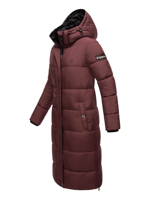 Marikoo Damen Winterjacke – Lange Steppjacke mit abnehmbarer Kapuze - Image 3