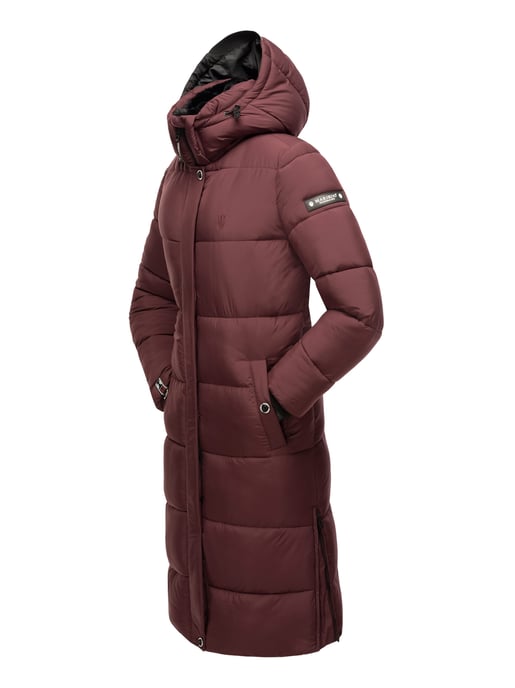 Marikoo Damen Winterjacke – Lange Steppjacke mit abnehmbarer Kapuze - Image 4