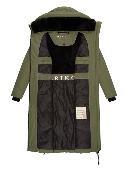 Marikoo Damen Winterjacke Nadaree – lang, warm & mit Kapuze - Image 5