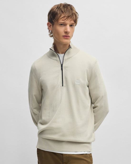 Kanobix Hellbeige 271 1/4 Zip Pullover in Nude - Image 1