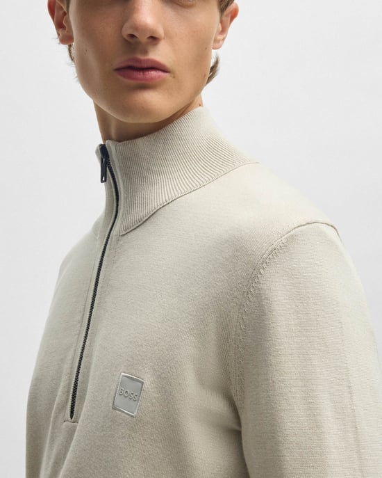 Kanobix Hellbeige 271 1/4 Zip Pullover in Nude - Image 3