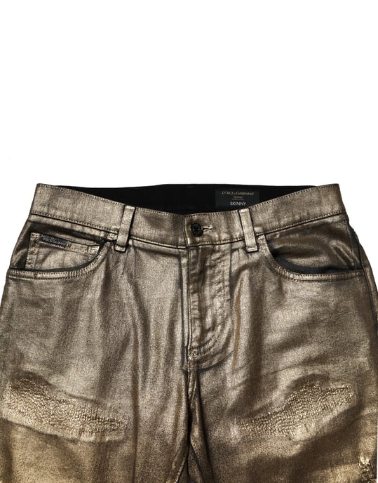 Metallisch ausgebleichte gerade Jeans - Image 5
