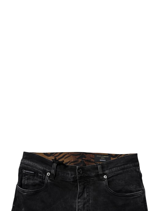 Schlanke Passform Zerrissene Jeans - Image 5