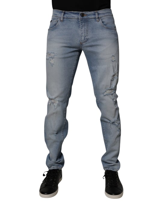 Schlanke Passform Distressed Jeans - Image 1