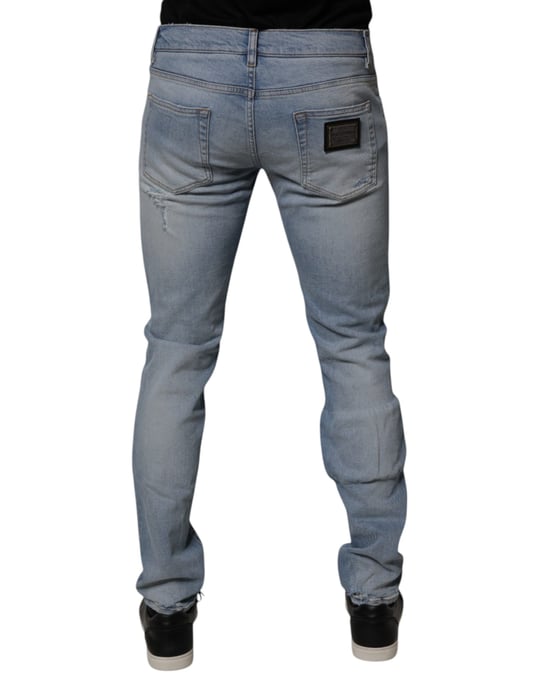 Schlanke Passform Distressed Jeans - Image 4