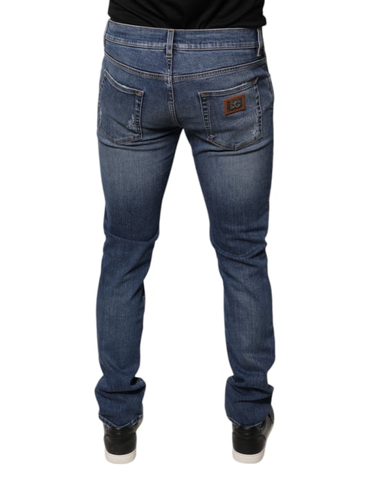 Schmal geschnittene Ripped Jeans - Image 4