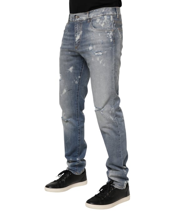 Abgenutzte Slim Fit Jeans - Image 3