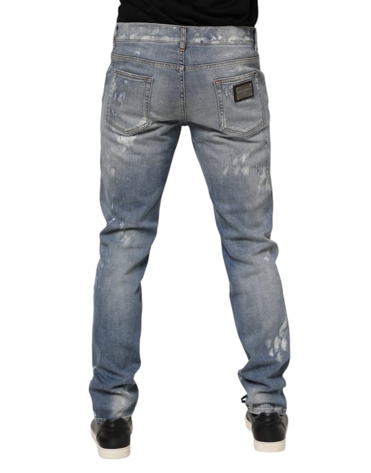 Abgenutzte Slim Fit Jeans - Image 4