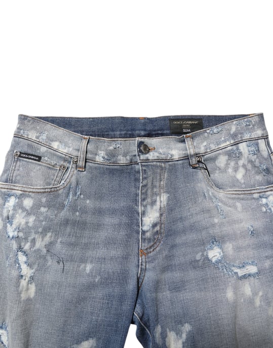 Abgenutzte Slim Fit Jeans - Image 5