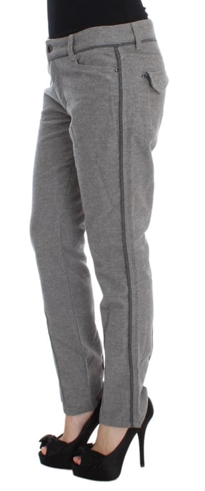 Grau Gerade Beinform Hose mit Seitenstreifen-Detaillierung - Image 2