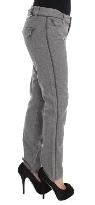 Grau Gerade Beinform Hose mit Seitenstreifen-Detaillierung - Image 4
