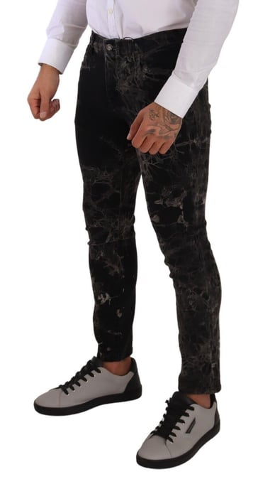 Marmorierte Skinny Jeans - Image 3