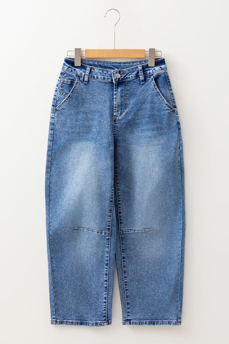 Gecropte Weite Denim-Jeans - Image 5