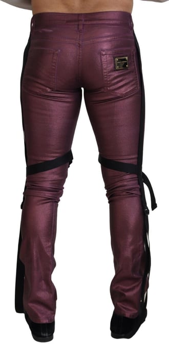 Metallichose Burgunderrot - Image 3
