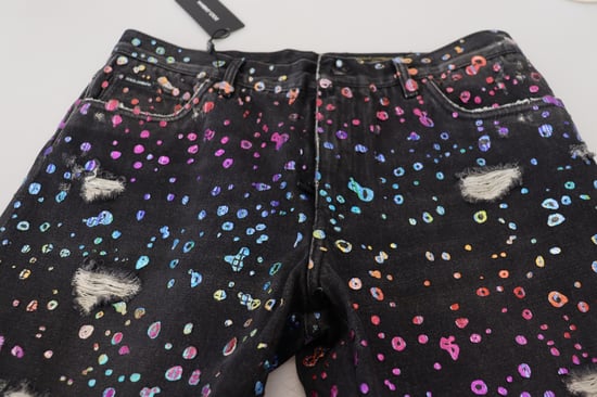 Regenbogen-Spritzer Zerrissene Jeans Pan73302 - Image 5