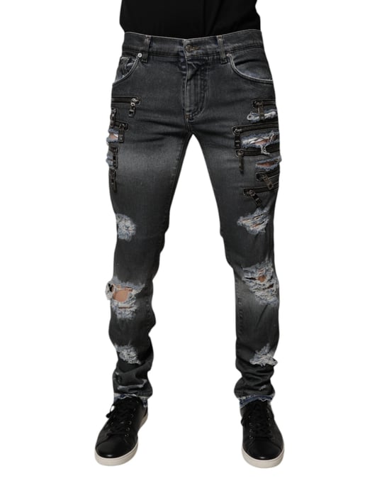 Reißverschluss-Detail Ausgebeulte Jeans - Image 2
