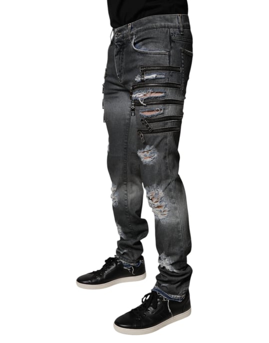 Reißverschluss-Detail Ausgebeulte Jeans - Image 3