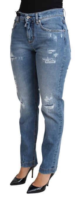 Dolce Gabbana Ripped Jeans Heller Waschung - Image 2