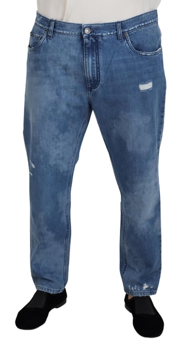Lässige Passform Zerschlissene Jeans - Image 1