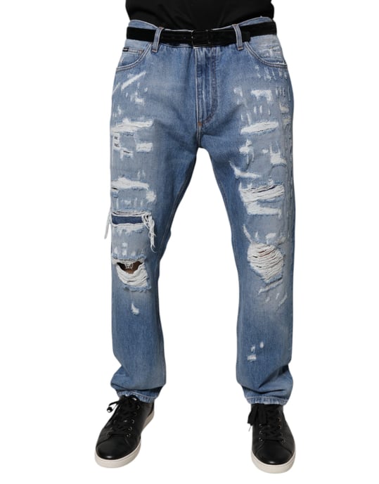 Zerrissene Denim-Jeans mit distressed Design - Image 2